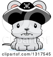 Poster, Art Print Of Cartoon Cute Mad Mouse Pirate
