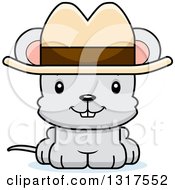 Poster, Art Print Of Cartoon Cute Happy Mouse Cowboy