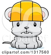 Poster, Art Print Of Cartoon Cute Mad Mouse Construction Worker