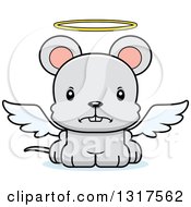Poster, Art Print Of Cartoon Cute Mad Mouse Angel