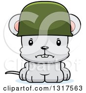 Poster, Art Print Of Cartoon Cute Mad Mouse Army Soldier