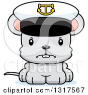 Poster, Art Print Of Cartoon Cute Mad Mouse Captain