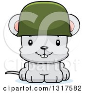 Poster, Art Print Of Cartoon Cute Happy Mouse Army Soldier