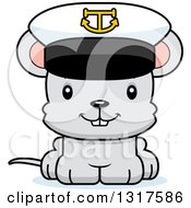Poster, Art Print Of Cartoon Cute Happy Mouse Captain