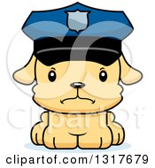 Cartoon Cute Mad Puppy Dog Police Officer