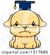 Poster, Art Print Of Cartoon Cute Mad Puppy Dog Professor