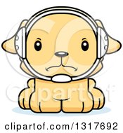 Animal Clipart Of A Cartoon Cute Mad Puppy Dog Wrestler Royalty Free Vector Illustration