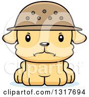 Animal Clipart Of A Cartoon Cute Mad Puppy Dog Zookeeper Royalty Free Vector Illustration