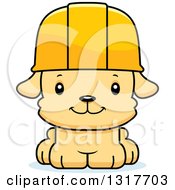Poster, Art Print Of Cartoon Cute Happy Puppy Dog Construction Worker