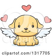 Poster, Art Print Of Cartoon Cute Happy Puppy Dog Cupid