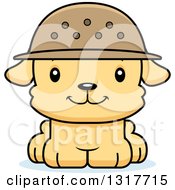 Animal Clipart Of A Cartoon Cute Happy Puppy Dog Zookeeper Royalty Free Vector Illustration