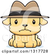 Poster, Art Print Of Cartoon Cute Mad Puppy Dog Detective