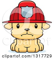 Poster, Art Print Of Cartoon Cute Mad Puppy Dog Fireman