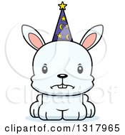 Poster, Art Print Of Cartoon Cute Mad White Rabbit Wizard
