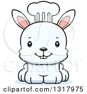 Poster, Art Print Of Cartoon Cute Happy White Rabbit Chef