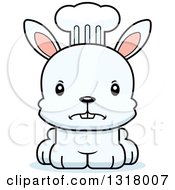 Poster, Art Print Of Cartoon Cute Mad White Rabbit Chef