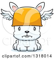 Poster, Art Print Of Cartoon Cute Mad White Rabbit Hermes