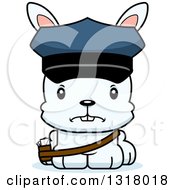 Animal Clipart Of A Cartoon Cute Mad White Rabbit Mail Man Royalty Free Vector Illustration