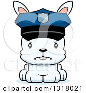Poster, Art Print Of Cartoon Cute Mad White Rabbit Police Officer