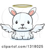 Poster, Art Print Of Cartoon Cute Mad White Rabbit Angel