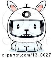 Poster, Art Print Of Cartoon Cute Mad White Rabbit Astronaut