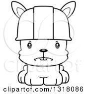 Poster, Art Print Of Cartoon Black And White Cute Mad Rabbit Construction Worker