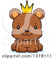 Poster, Art Print Of Cartoon Cute Happy Bear Cub Prince