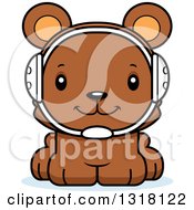 Poster, Art Print Of Cartoon Cute Happy Bear Cub Wrestler