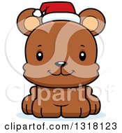 Cartoon Cute Happy Christmas Bear Cub