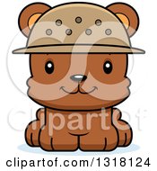 Cartoon Cute Happy Bear Cub Zookeeper