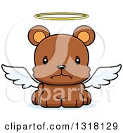 Poster, Art Print Of Cartoon Cute Mad Bear Cub Angel