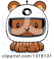 Poster, Art Print Of Cartoon Cute Mad Bear Cub Astronaut