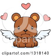 Poster, Art Print Of Cartoon Cute Mad Bear Cub Cupid