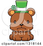 Poster, Art Print Of Cartoon Cute Mad Irish St Patricks Day Bear Cub