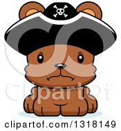 Poster, Art Print Of Cartoon Cute Mad Bear Cub Pirate