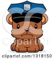 Poster, Art Print Of Cartoon Cute Mad Bear Cub Police Officer