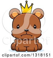 Poster, Art Print Of Cartoon Cute Mad Bear Cub Prince
