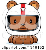 Poster, Art Print Of Cartoon Cute Mad Bear Cub Car Racer