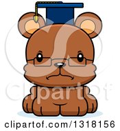 Poster, Art Print Of Cartoon Cute Mad Bear Cub Professor