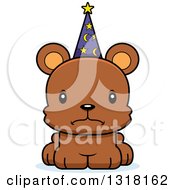 Poster, Art Print Of Cartoon Cute Mad Bear Cub Wizard