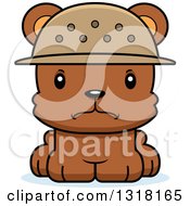 Cartoon Cute Mad Bear Cub Zookeeper