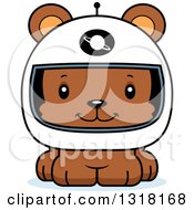 Poster, Art Print Of Cartoon Cute Happy Bear Cub Astronaut