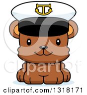 Poster, Art Print Of Cartoon Cute Happy Bear Cub Captain