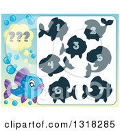 Poster, Art Print Of Blue And Purple Fish And Riddle Game