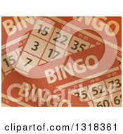 Poster, Art Print Of Background Of Brown Paper Textured Bingo Cards