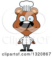 Poster, Art Print Of Cartoon Happy Brown Bear Chef