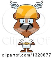 Cartoon Happy Brown Bear Hermes