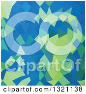 Clipart Of A Low Poly Abstract Geometric Background Of Dark Cyan Royalty Free Vector Illustration
