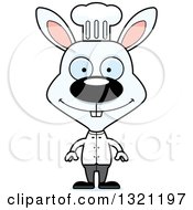 Poster, Art Print Of Cartoon Happy White Rabbit Chef