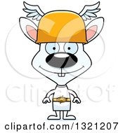 Clipart Of A Cartoon Happy Rabbit Hermes Royalty Free Vector Illustration